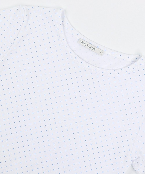 FANCY CLUB/ファンシークラブ Frill Layered Dot Tee レイヤード