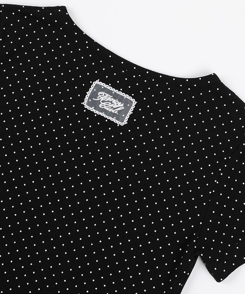 [FANCY CLUB] Tシャツ 半袖 FRILL RAYERED DOT TEE (2color) FANCY CLUB/ファンシークラブ Frill Layered Dot Tee レイヤード