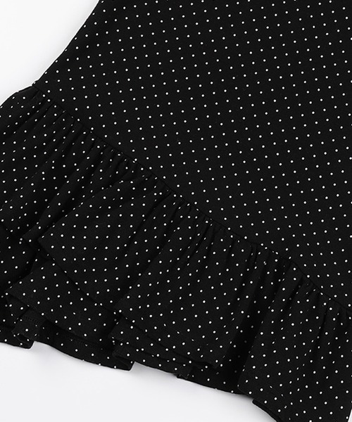 FANCY CLUB(ファンシークラブ)の「FANCY CLUB/ファンシークラブ Frill Layered Dot Tee レイヤード Tシャツ 秋物 秋服 2026年秋冬(Tシャツ/カットソー・レディース・ホワイト/ブラック・ONE SIZE)」の18枚目の写真