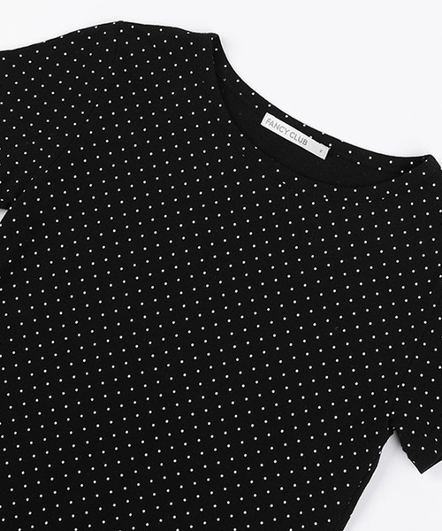 【FANCY CLUB】フリル レイヤード ドット Tシャツ★大人気★ FANCY CLUB/ファンシークラブ Frill Layered Dot Tee レイヤード