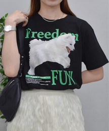 【spiritoso】FREEDOM FUN シートプリントTシャツ