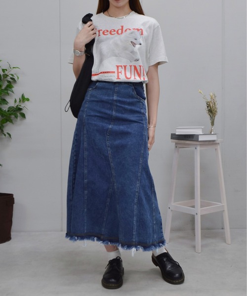 spiritoso（スピリトーゾ）の「【spiritoso】FREEDOM FUN シートプリントTシャツ（Tシャツ/カットソー・レディース・ブラック/オートミール/ホワイト・LARGE）」の6枚目の写真