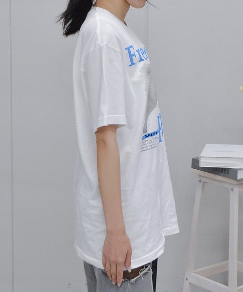 spiritoso（スピリトーゾ）の「【spiritoso】FREEDOM FUN シートプリントTシャツ（Tシャツ/カットソー・レディース・ブラック/オートミール/ホワイト・LARGE）」の15枚目の写真