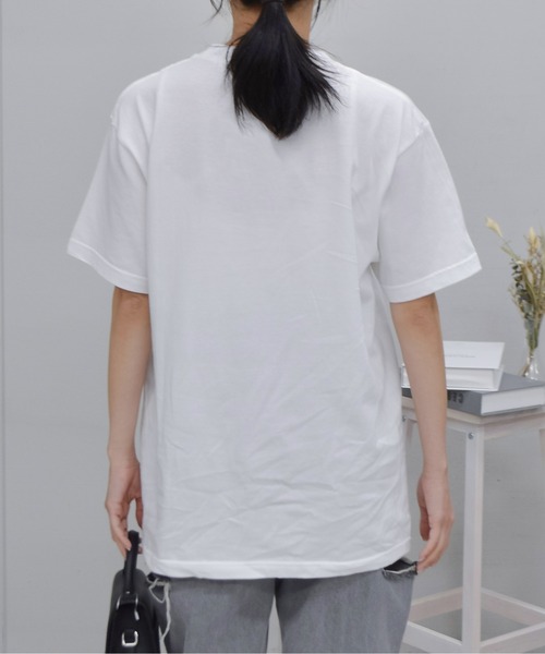 spiritoso（スピリトーゾ）の「【spiritoso】FREEDOM FUN シートプリントTシャツ（Tシャツ/カットソー・レディース・ブラック/オートミール/ホワイト・LARGE）」の16枚目の写真