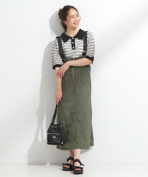 Lee(リー)の「【Lee別注/撥水】巾着ショルダーバッグ(ショルダーバッグ・レディース・ブラウン系8/ピンク系その他/ブラック/ベージュ/グリーン系その他5/アイボリー系7/チャコールグレー・00)」の11枚目の写真