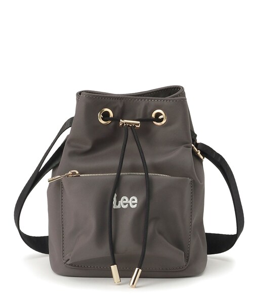 Lee(リー)の「【Lee別注/撥水】巾着ショルダーバッグ(ショルダーバッグ・レディース・ブラウン系8/ピンク系その他/ブラック/ベージュ/グリーン系その他5/アイボリー系7/チャコールグレー・00)」の22枚目の写真