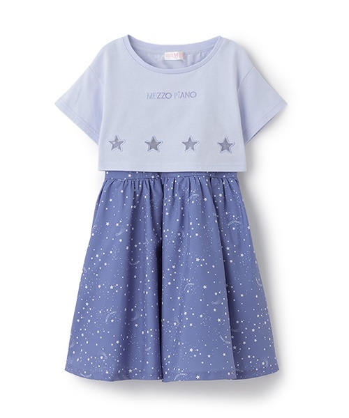 【新品・タグ付】メゾピアノ♡ワンピース mezzo piano - メゾピアノ新品タグ付きウサギ転写プリント 衿