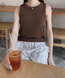 LE MORE | シンプルリブタンク(タンクトップ)