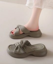 L LABEL（エルラベル）の「クロスベルト厚底サンダル（サンダル）」