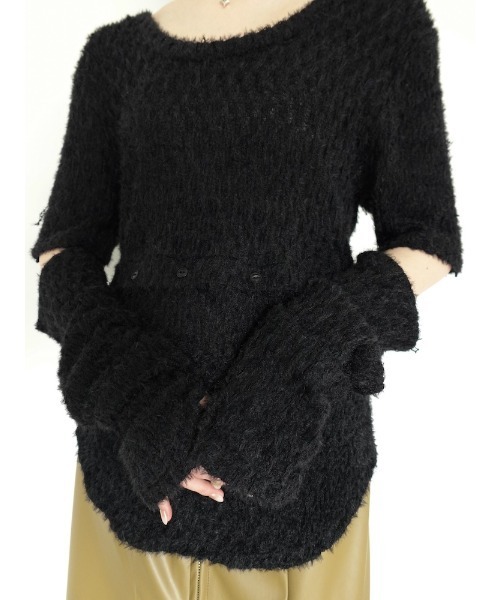 sahara（サハラ）の「Multi Way Furry Top/マルチウェイファーリートップ（その他トップス・レディース・ホワイト/ブラウン系その他/ブラック・FREE）」の16枚目の写真