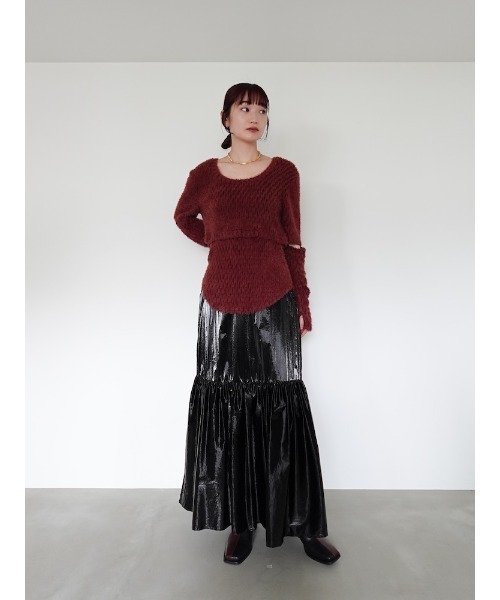 sahara（サハラ）の「Multi Way Furry Top/マルチウェイファーリートップ（その他トップス・レディース・ホワイト/ブラウン系その他/ブラック・FREE）」の6枚目の写真