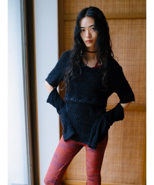 sahara（サハラ）の「Multi Way Furry Top/マルチウェイファーリートップ（その他トップス・レディース・ホワイト/ブラウン系その他/ブラック・FREE）」の12枚目の写真