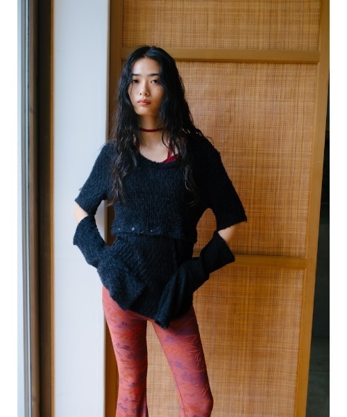 sahara（サハラ）の「Multi Way Furry Top/マルチウェイファーリートップ（その他トップス・レディース・ホワイト/ブラウン系その他/ブラック・FREE）」の13枚目の写真