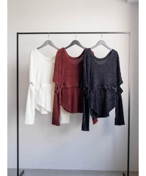 sahara（サハラ）の「Multi Way Furry Top/マルチウェイファーリートップ（その他トップス・レディース・ホワイト/ブラウン系その他/ブラック・FREE）」の22枚目の写真