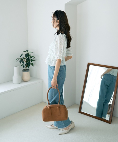 earth music&ecology（アースミュージックアンドエコロジー）の「ワイドスクエアボストンバッグ（ボストンバッグ・レディース・キャメル/ベージュ・FREE）」の14枚目の写真