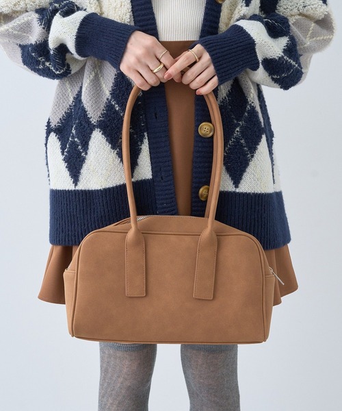 earth music&ecology（アースミュージックアンドエコロジー）の「ワイドスクエアボストンバッグ（ボストンバッグ・レディース・キャメル/ベージュ・FREE）」の16枚目の写真