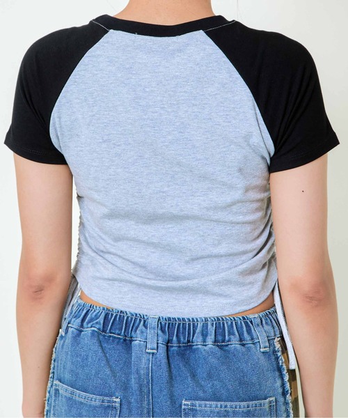 GORGE(ゴージ)の「《1983ロゴ×ドロスト》レディース 半袖Tシャツ クロップド丈 配色ラグラン 春夏秋(Tシャツ/カットソー・レディース・オフホワイト/グレー/ワイン・F)」の17枚目の写真