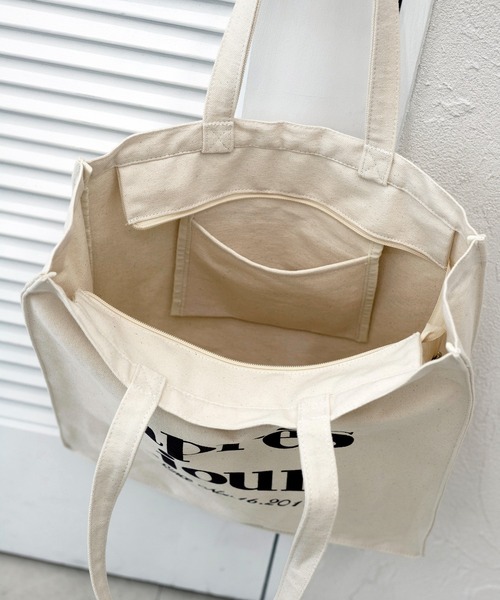 apres jour（アプレジュール）の「ジップ付きアプレトートバッグ（トートバッグ・レディース・その他/アイボリー/ブラック/ベビーピンク・FREE）」の18枚目の写真