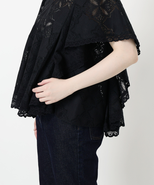 WEB限定/追加》レースフリルVネックブラウス（シャツ/ブラウス  