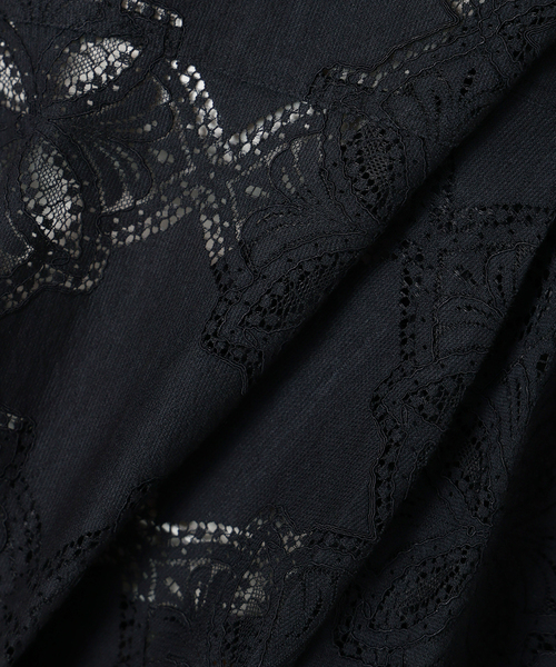 SLOBE IENA レースフリルVネックブラウス ブラック 完売品 SLOBE IENA｜レースフリルVネックブラウス | Rakuten Fashion