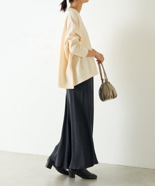 BEARDSLEY（ビアズリー）の「コットンショートBIGニット（ニット/セーター・レディース・アイボリー/ブラック・FREE）」の16枚目の写真