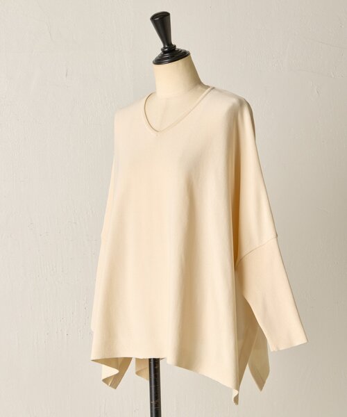 BEARDSLEY（ビアズリー）の「コットンショートBIGニット（ニット/セーター・レディース・アイボリー/ブラック・FREE）」の19枚目の写真