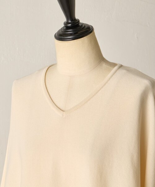 BEARDSLEY（ビアズリー）の「コットンショートBIGニット（ニット/セーター・レディース・アイボリー/ブラック・FREE）」の22枚目の写真