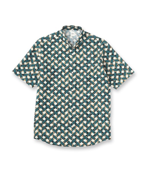 TAKEO KIKUCHI(タケオキクチ)の「【COOL CITY WEAR】籠目アート柄 サッカーシャツ /通気性(シャツ/ブラウス・メンズ・モスグリーン系/イエロー系9・02/03/04)」の17枚目の写真