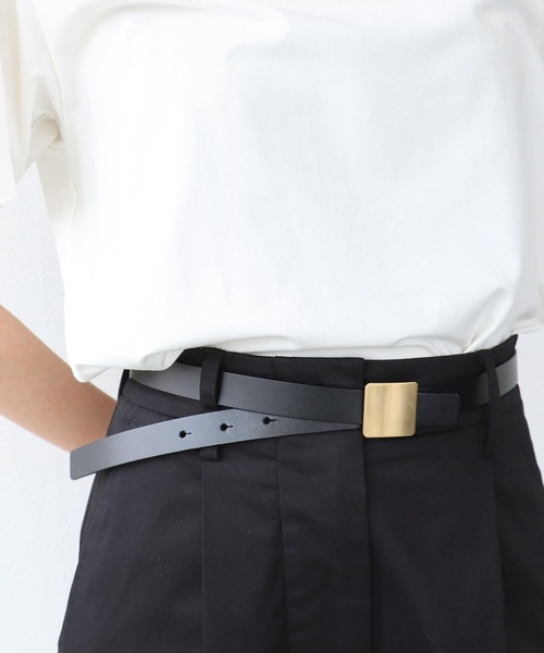 Three Four Time(スリーフォータイム)の「スクエアパーツベルト(ベルト・レディース・ブラウン/ブラック・FREE)」の3枚目の写真
