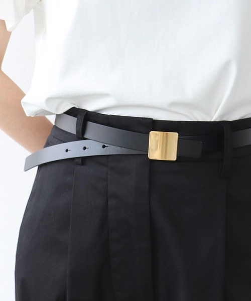 Three Four Time(スリーフォータイム)の「スクエアパーツベルト(ベルト・レディース・ブラウン/ブラック・FREE)」の4枚目の写真