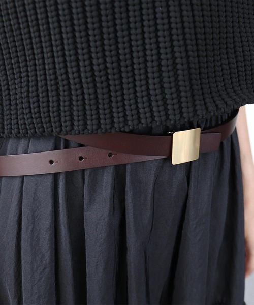 Three Four Time(スリーフォータイム)の「スクエアパーツベルト(ベルト・レディース・ブラウン/ブラック・FREE)」の5枚目の写真