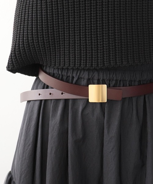 Three Four Time(スリーフォータイム)の「スクエアパーツベルト(ベルト・レディース・ブラウン/ブラック・FREE)」の6枚目の写真