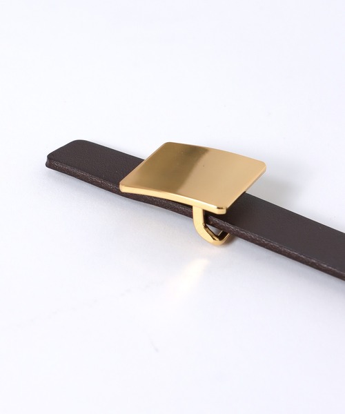 Three Four Time(スリーフォータイム)の「スクエアパーツベルト(ベルト・レディース・ブラウン/ブラック・FREE)」の10枚目の写真
