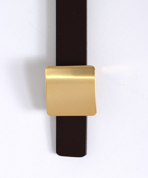 Three Four Time(スリーフォータイム)の「スクエアパーツベルト(ベルト・レディース・ブラウン/ブラック・FREE)」の12枚目の写真