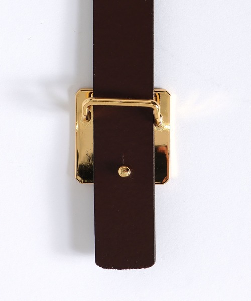 Three Four Time(スリーフォータイム)の「スクエアパーツベルト(ベルト・レディース・ブラウン/ブラック・FREE)」の13枚目の写真