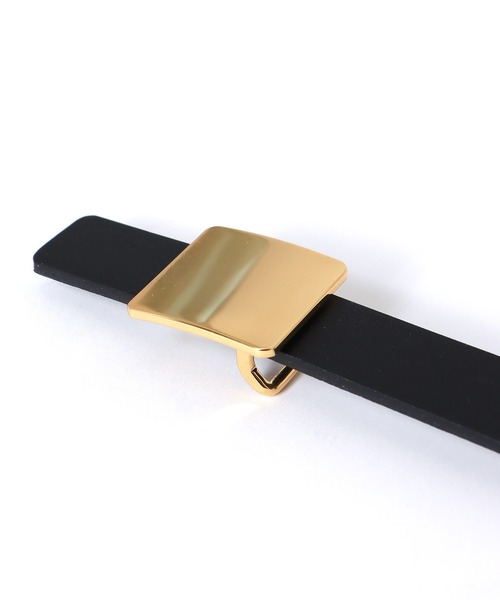 Three Four Time(スリーフォータイム)の「スクエアパーツベルト(ベルト・レディース・ブラウン/ブラック・FREE)」の8枚目の写真