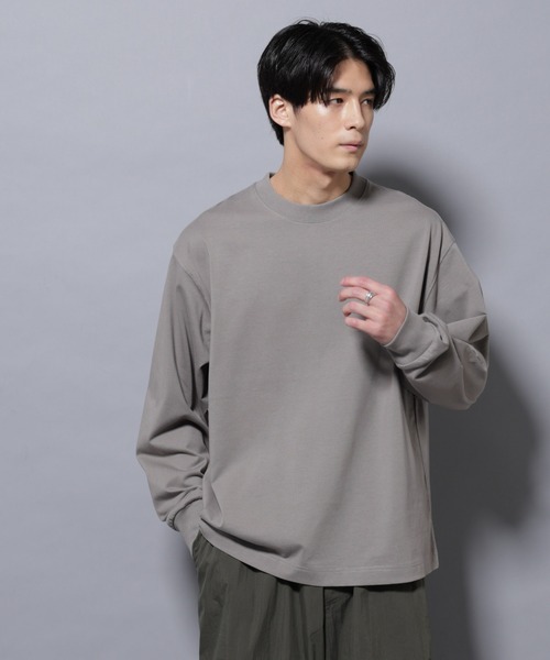 NANO universe（ナノユニバース）の「ビックシルエットワンポイントTシャツ 長袖（Tシャツ/カットソー・メンズ・ブルーグレー/ブラック/グレー/ホワイト・M/L）」の3枚目の写真