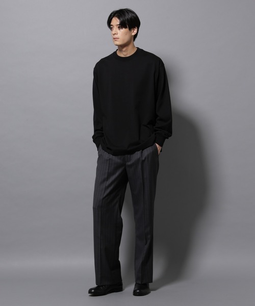 NANO universe（ナノユニバース）の「ビックシルエットワンポイントTシャツ 長袖（Tシャツ/カットソー・メンズ・ブルーグレー/ブラック/グレー/ホワイト・M/L）」の14枚目の写真