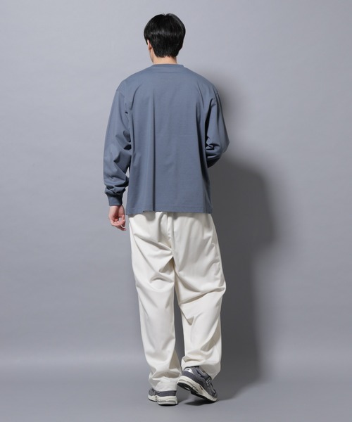 NANO universe（ナノユニバース）の「ビックシルエットワンポイントTシャツ 長袖（Tシャツ/カットソー・メンズ・ブルーグレー/ブラック/グレー/ホワイト・M/L）」の20枚目の写真