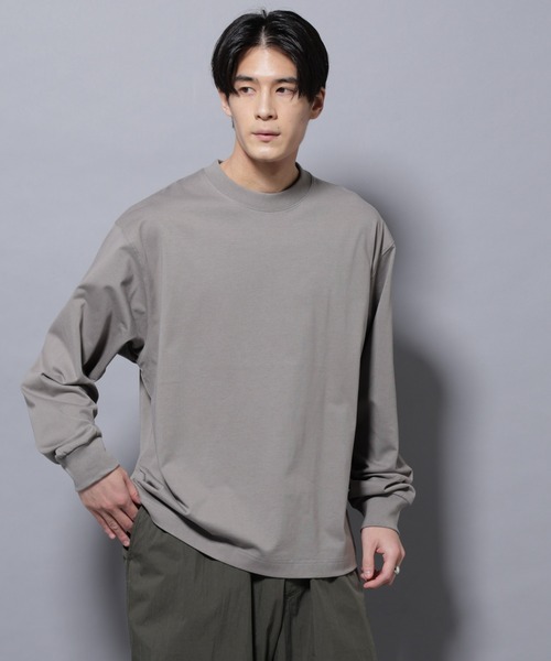 nano universe 長袖Tシャツ ビックシルエットワンポイントTシャツ 長袖（Tシャツ/カットソー