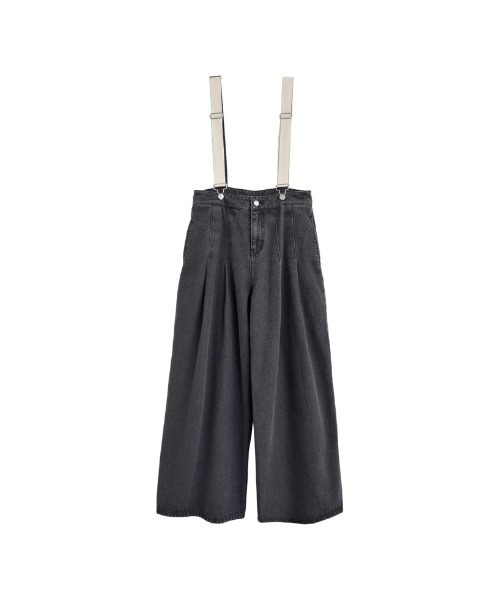 AKTE アクテ サスペンダー付きワイドパンツ グレー ストラップワイドパンツ（その他パンツ）｜AKTE（アクテ）の