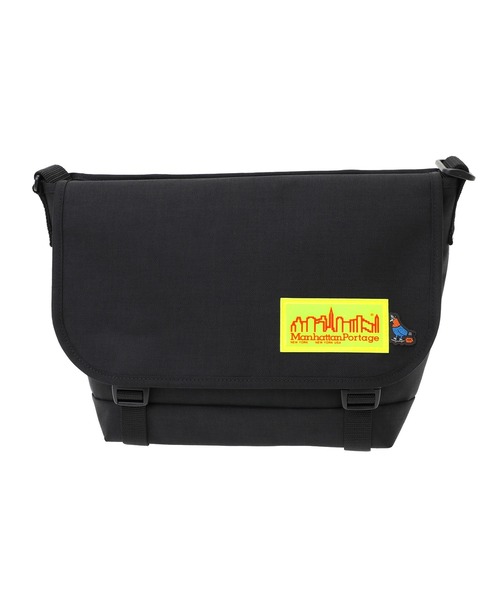 Manhattan Portage（マンハッタンポーテージ）の「NY MESSENGER BAG JR (MD) BP W/DIV LVL TMP（メッセンジャーバッグ・メンズ・ブラック・MEDIUM）」の19枚目の写真