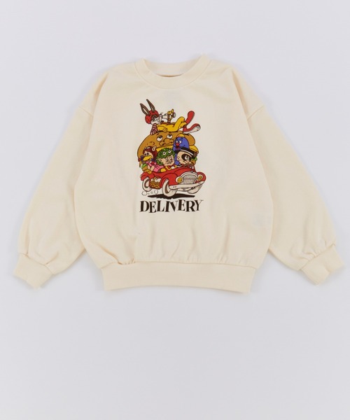 Ocean&Ground(オーシャン&グラウンド)の「STARS DELIVERYプリントスウェット(スウェット・キッズ・ライトグレー/キナリ/イエロー・100/110/90/80/140/130/120)」の12枚目の写真