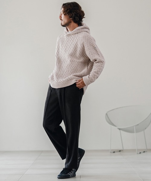CALL&RESPONSE(コールアンドレスポンス)の「mp13887-センタープリーツPT-スエードライク パンツ(その他パンツ・メンズ・ブラック/ネイビー・2/4)」の8枚目の写真
