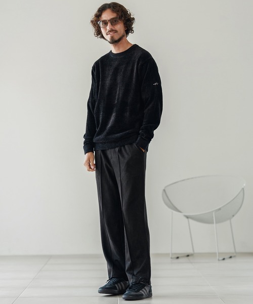 CALL&RESPONSE(コールアンドレスポンス)の「mp13887-センタープリーツPT-スエードライク パンツ(その他パンツ・メンズ・ブラック/ネイビー・2/4)」の9枚目の写真