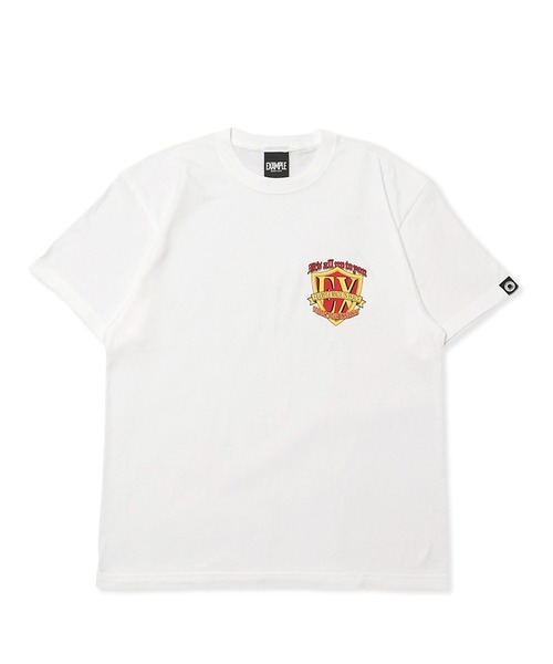 EXAMPLE(エグザンプル)の「EXAMPLE SHIELD LOGO S/S TEE(Tシャツ/カットソー・メンズ・ホワイト×ブルー/ホワイト×レッド/ブラック系その他2/ブラック系その他・M/L/XL/XXL)」の7枚目の写真