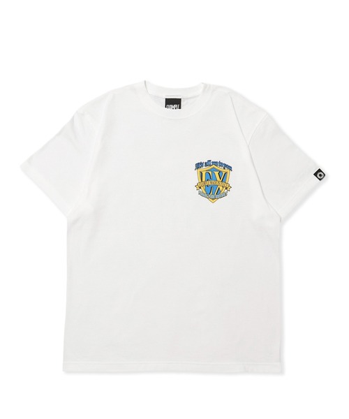 EXAMPLE(エグザンプル)の「EXAMPLE SHIELD LOGO S/S TEE(Tシャツ/カットソー・メンズ・ホワイト×ブルー/ホワイト×レッド/ブラック系その他2/ブラック系その他・M/L/XL/XXL)」の11枚目の写真