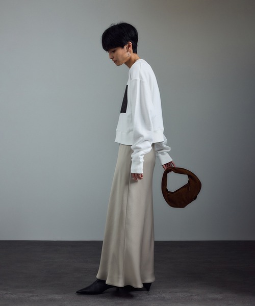 SALON adam et rope'(サロン アダム エ ロペ)の「【WEB限定】サテンバイヤススカート(スカート・レディース・ライトグレー/ブラウン/ブラック・FREE)」の20枚目の写真