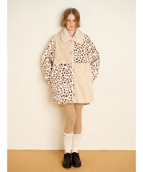 パッチワークエコファーミドルコート（ステンカラーコート）｜FURFUR