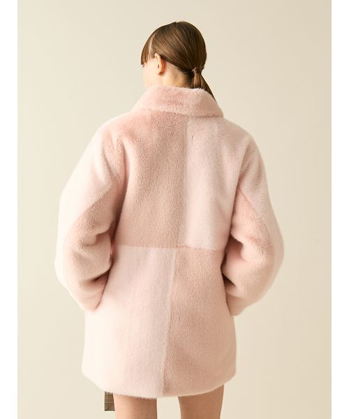 パッチワークエコファーミドルコート（ステンカラーコート）｜FURFUR